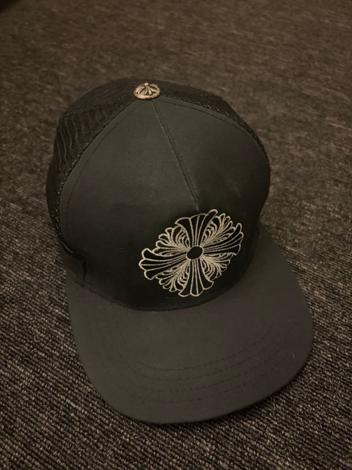 Chrome Hearts Floral Cross Trucker Hat Size ONE SIZE - 1 Thumbnail