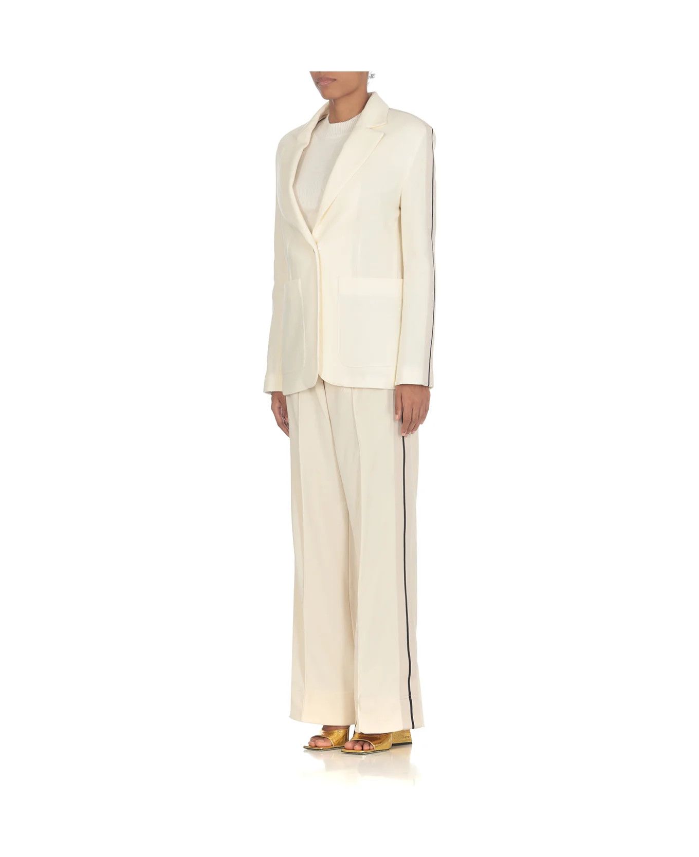 Palm Angels o1y1125 Blazer in Ivory Size M / US 6-8 / IT 42-44 - 2 Thumbnail