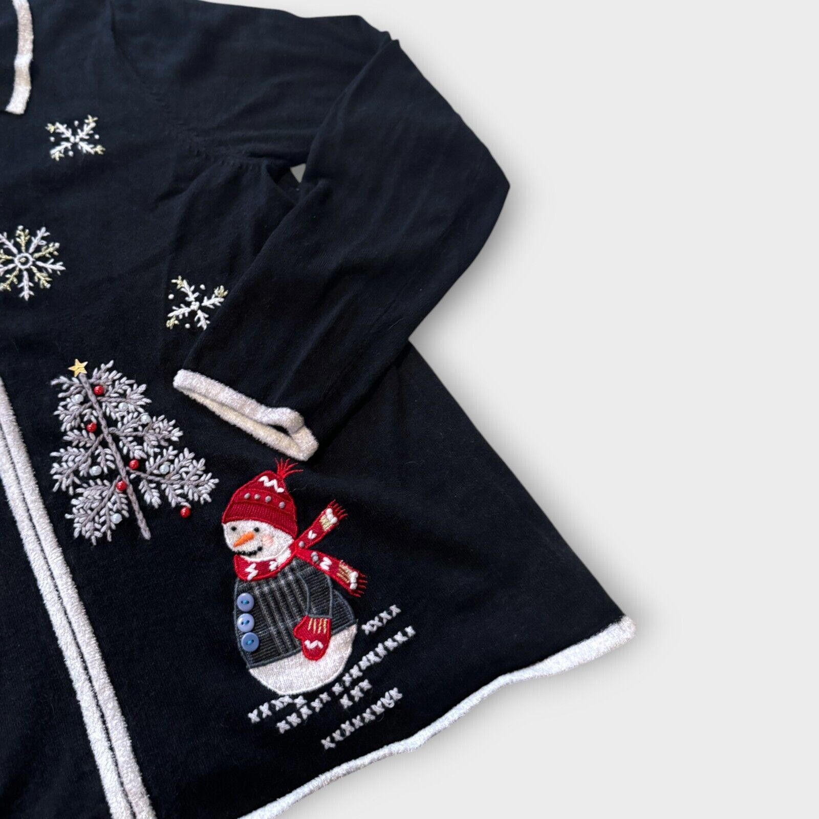 Other Y2K Era Full Zip Christmas Sweater Snowman Size L / US 10 / IT 46 - 5 Thumbnail