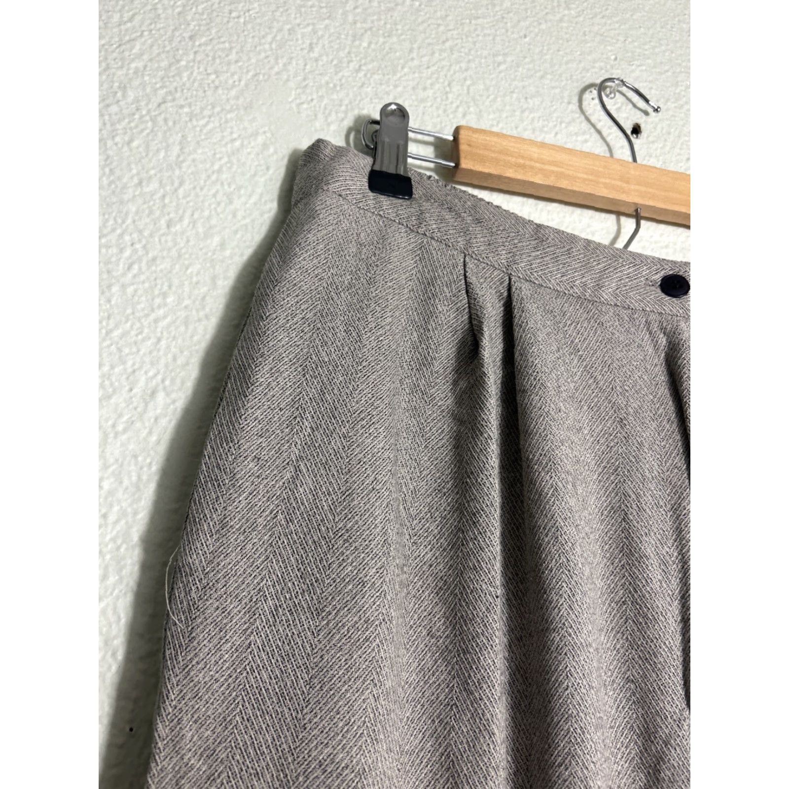 Vintage VINTAGE Pappagallo Beige Pants Womens Size 16 Herringbone Cotton Polyester 31x27 Size 38" / US 16 / IT 52 - 6 Thumbnail