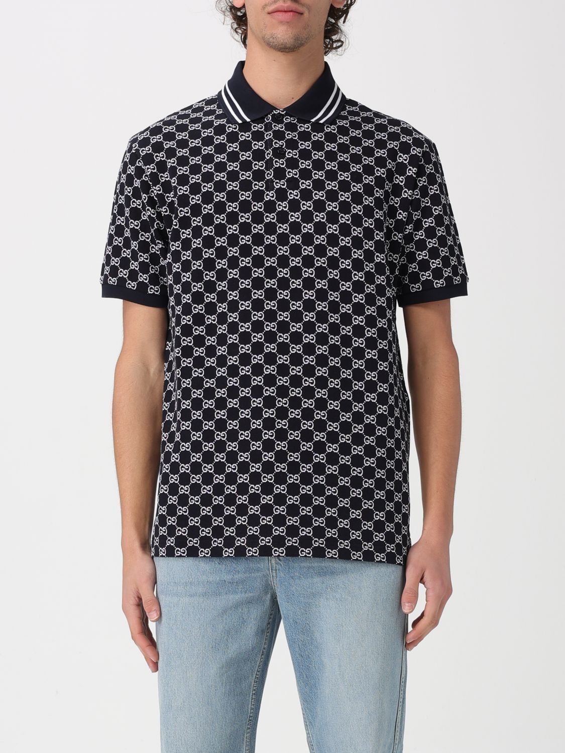 Gucci Gucci Polo Shirt Men Navy Size US M / EU 48-50 / 2 - 1 Thumbnail