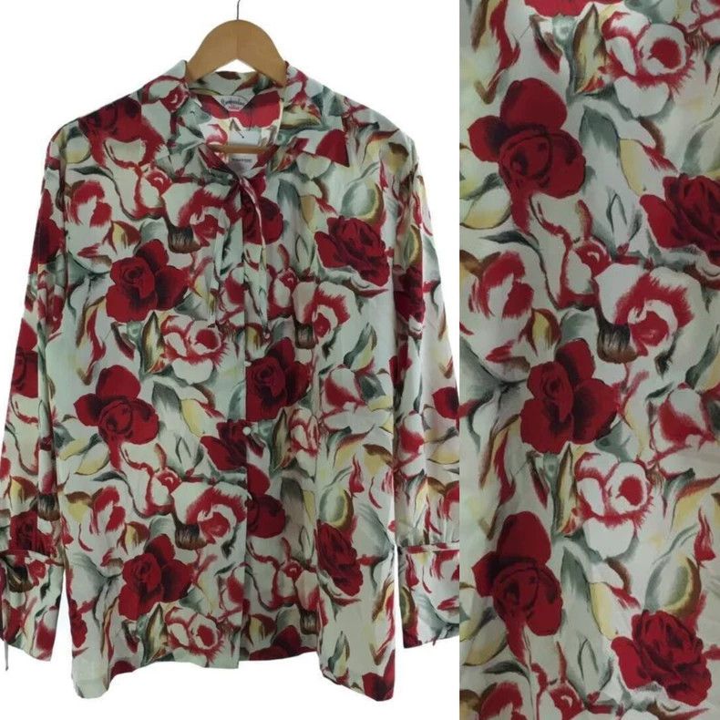 Kenzo KENZO Vintage rose flower tie shirt Size XS / US 0-2 / IT 36-38 - 1 Thumbnail