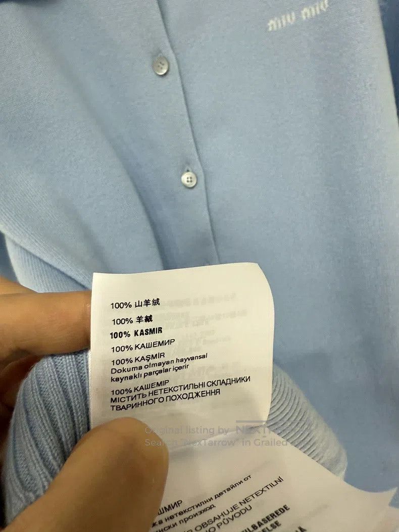 Miu Miu Miu Miu 40 24 100% cashmere polo cardigan in autumn and win Size M / US 6-8 / IT 42-44 - 4 Thumbnail