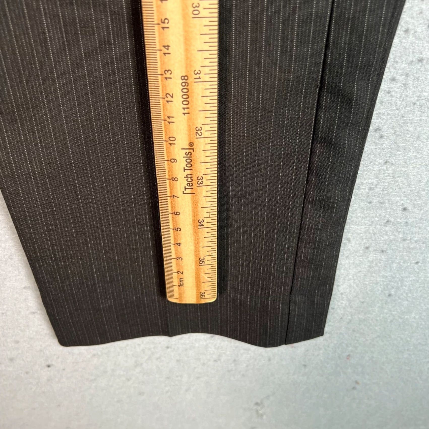 Calvin Klein Calvin Klein Womens Slim Fit Dress Pants Charcoal Pinstripe Riley Trousers Size 28" / US 6 / IT 42 - 6 Thumbnail
