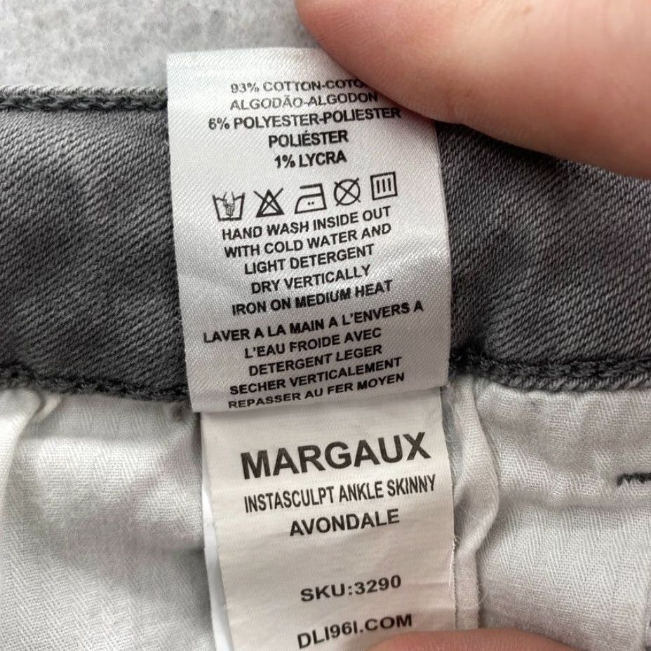 DL1961 DL1961 Marguax Jeans Women's 28 Gray Denim Instasculpt Skinny Ankle Mid Rise Size 28" / US 6 / IT 42 - 6 Thumbnail