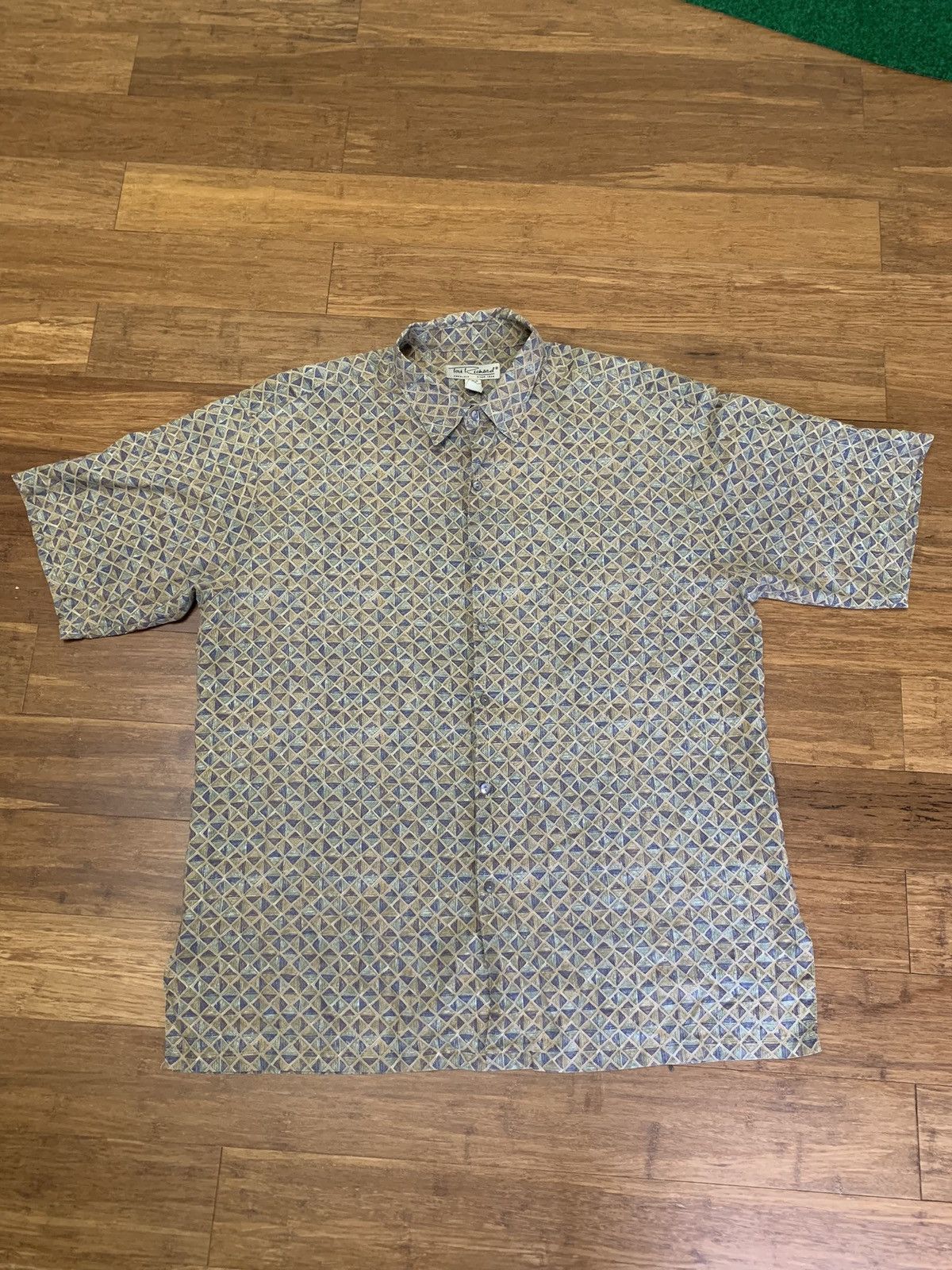 Tori Richard Tori Richard Geomteric Short Sleeve Button Up Shirt Size US M / EU 48-50 / 2 - 1 Thumbnail