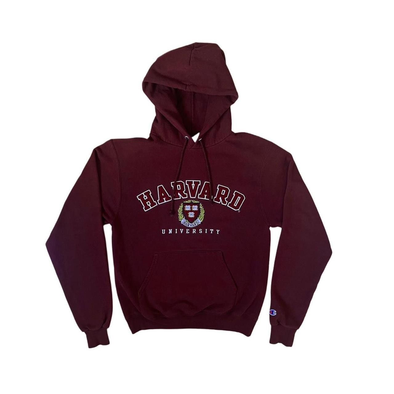 Champion dark red harvard champion hoodie Grailed