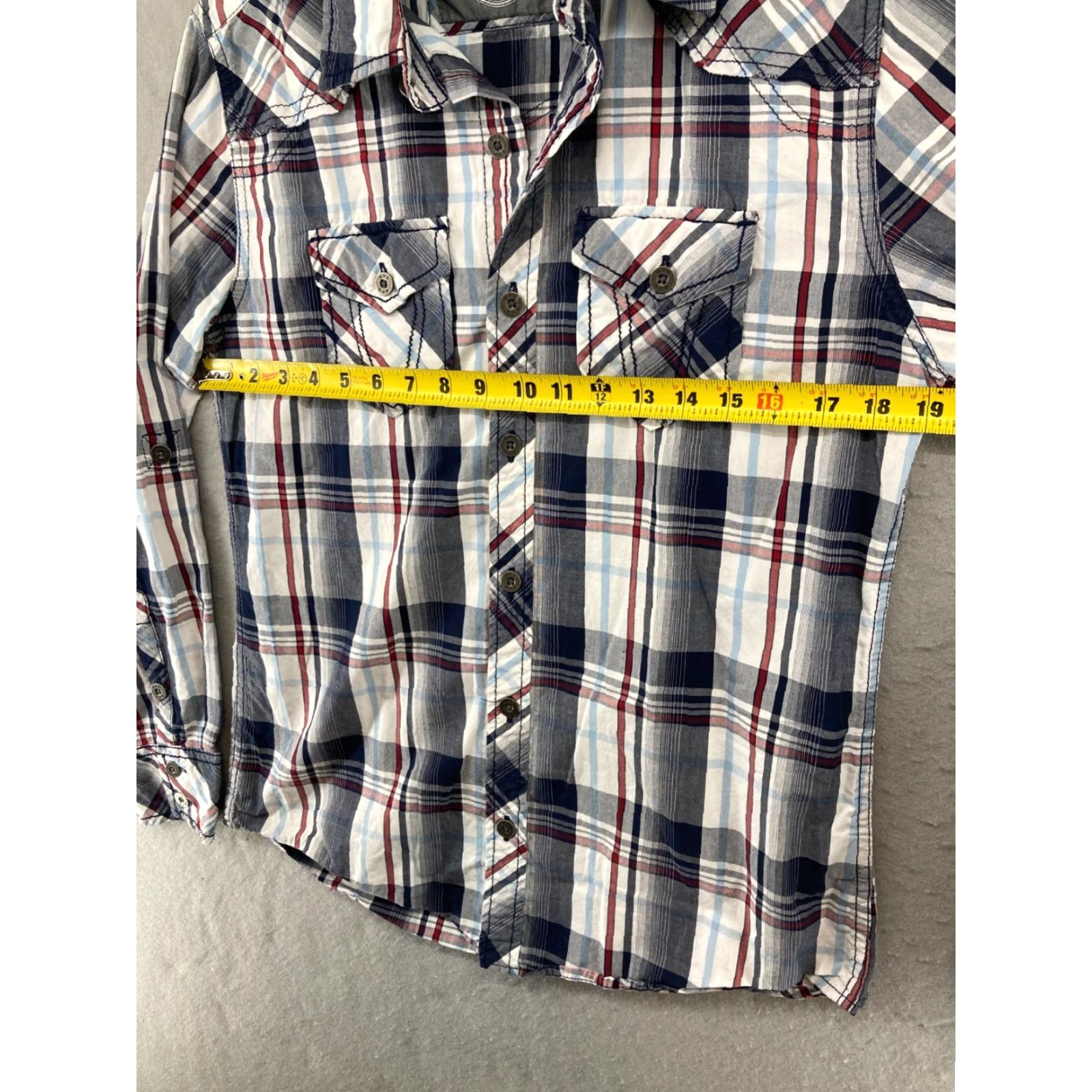 BKE BKE Mens Shirt Small Plaid Standard Fit Button-Up Long Sleeve Cotton Knit Multicolor Metal Button Western, Cowboy, Classic Theme Mens - S Size US S / EU 44-46 / 1 - 2 Thumbnail