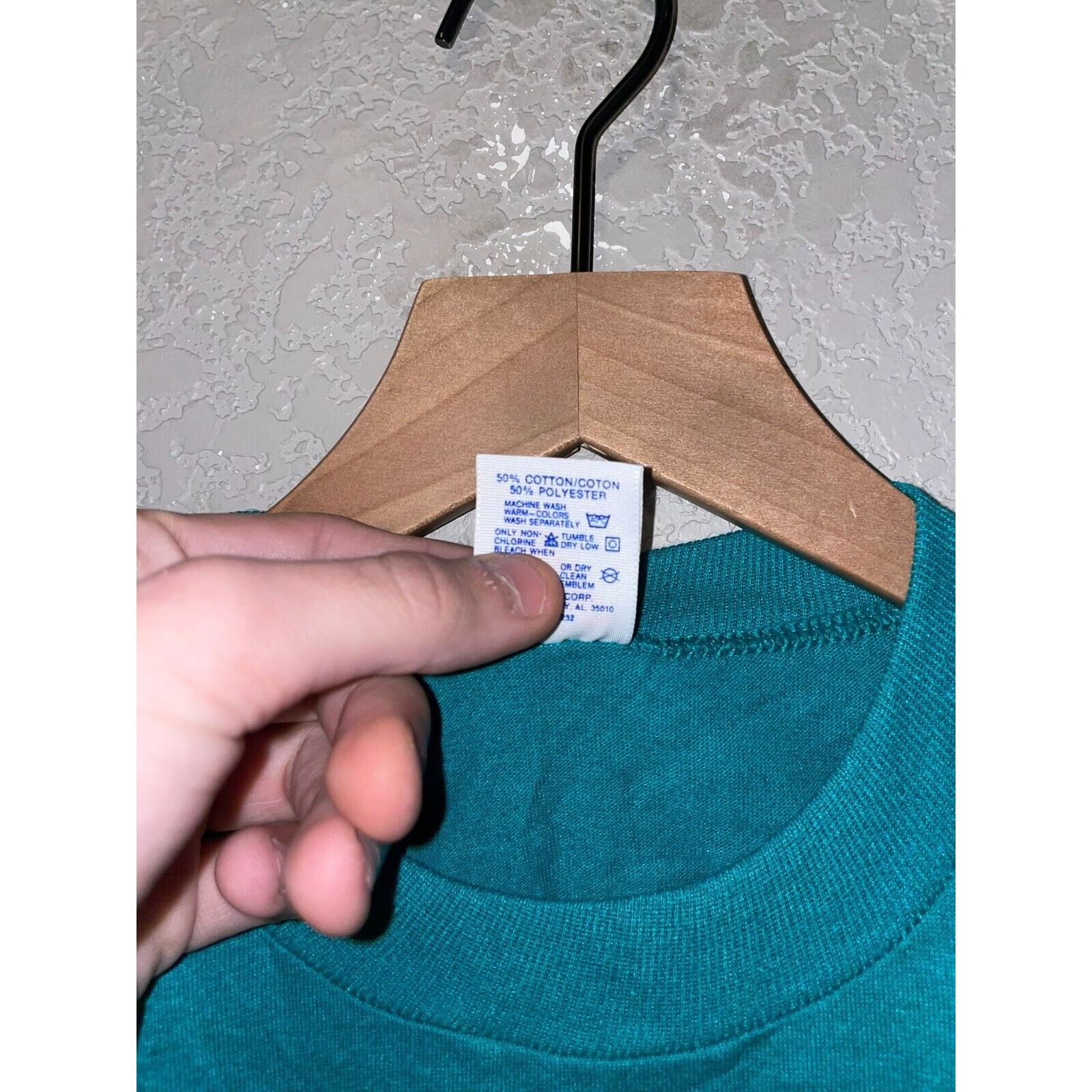 Jerzees Vintage Lancaster Shirt Pennsylvania Tee Teal 1988 80s Large Size US L / EU 52-54 / 3 - 9 Thumbnail
