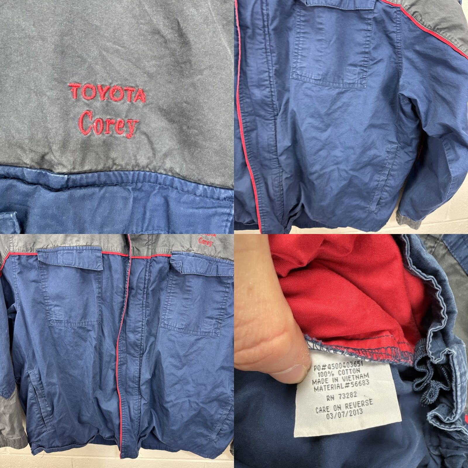 Vintage VINTAGE Toyota Mechanic Employee Work Jacket Blue Grey Mens XL Zip Up Direct Jacket Size US XL / EU 56 / 4 - 8 Thumbnail