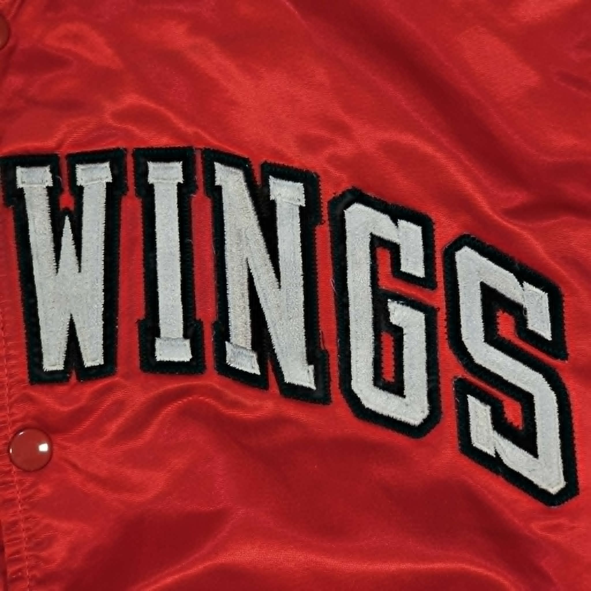 NHL Detroit Red Wings Vintage 80s Starter Satin Bomber Jacket Size US XL / EU 56 / 4 - 5 Thumbnail