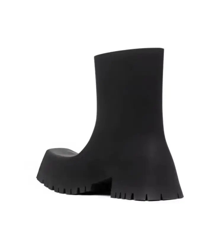 Balenciaga o1tr1nto0725 Trooper Rubber Boots in Black Size US 5.5 / EU 38 - 4 Thumbnail