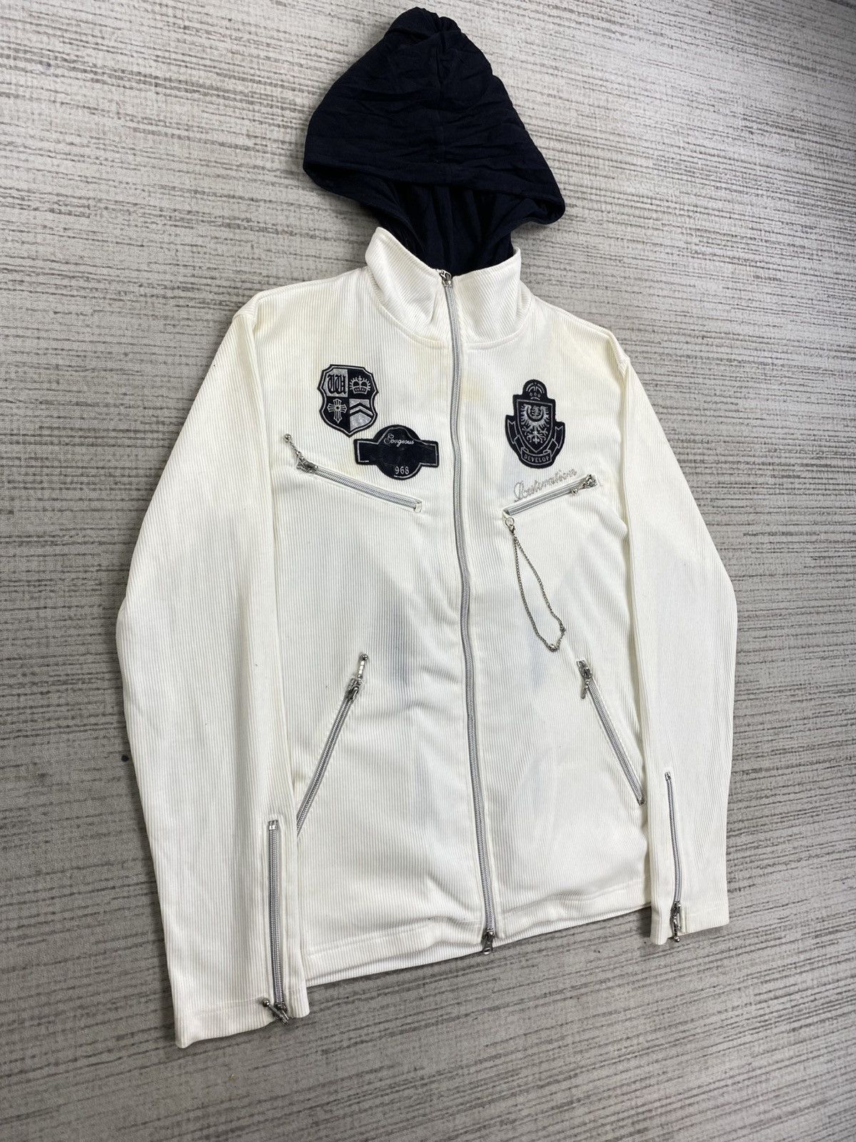 Japanese Brand Vintage Wild Life Punk Style Detachable Hoodie Zipper Jacket Size US M / EU 48-50 / 2 - 3 Thumbnail