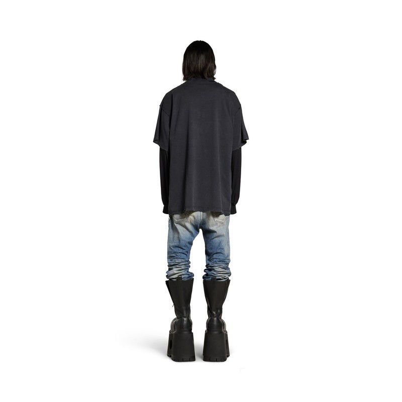 Balenciaga o1bcso1str1225 3B Liquefied T-Shirt Oversized in Black Size US M / EU 48-50 / 2 - 5 Thumbnail