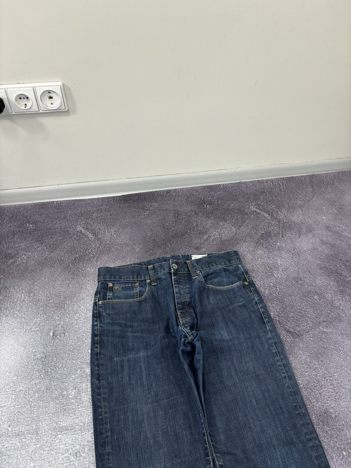 G-Star Vintage G-Star Raw Avant Garde Hype Blue Denim Biker Jeans Size US 33 - 8 Thumbnail
