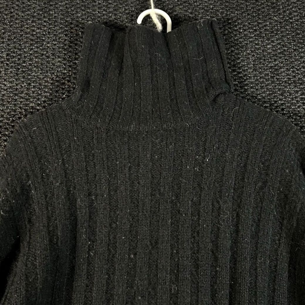 Vintage MODA New York Black Ribbed Turtleneck Sweater Women's Size L 100% Wool Size L / US 10 / IT 46 - 3 Thumbnail
