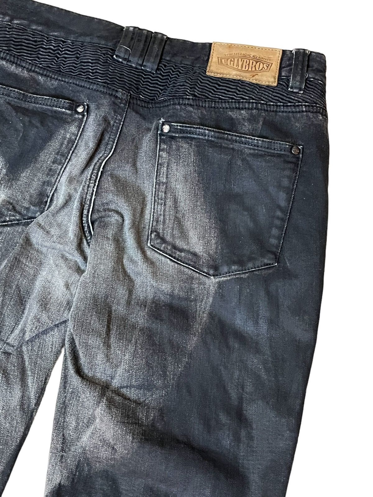Japanese Brand FADED🔥JAPANESE UGLY BROS RIDING PANTS INSPIRED BALMAIN JEANS Size US 34 / EU 50 - 8 Thumbnail