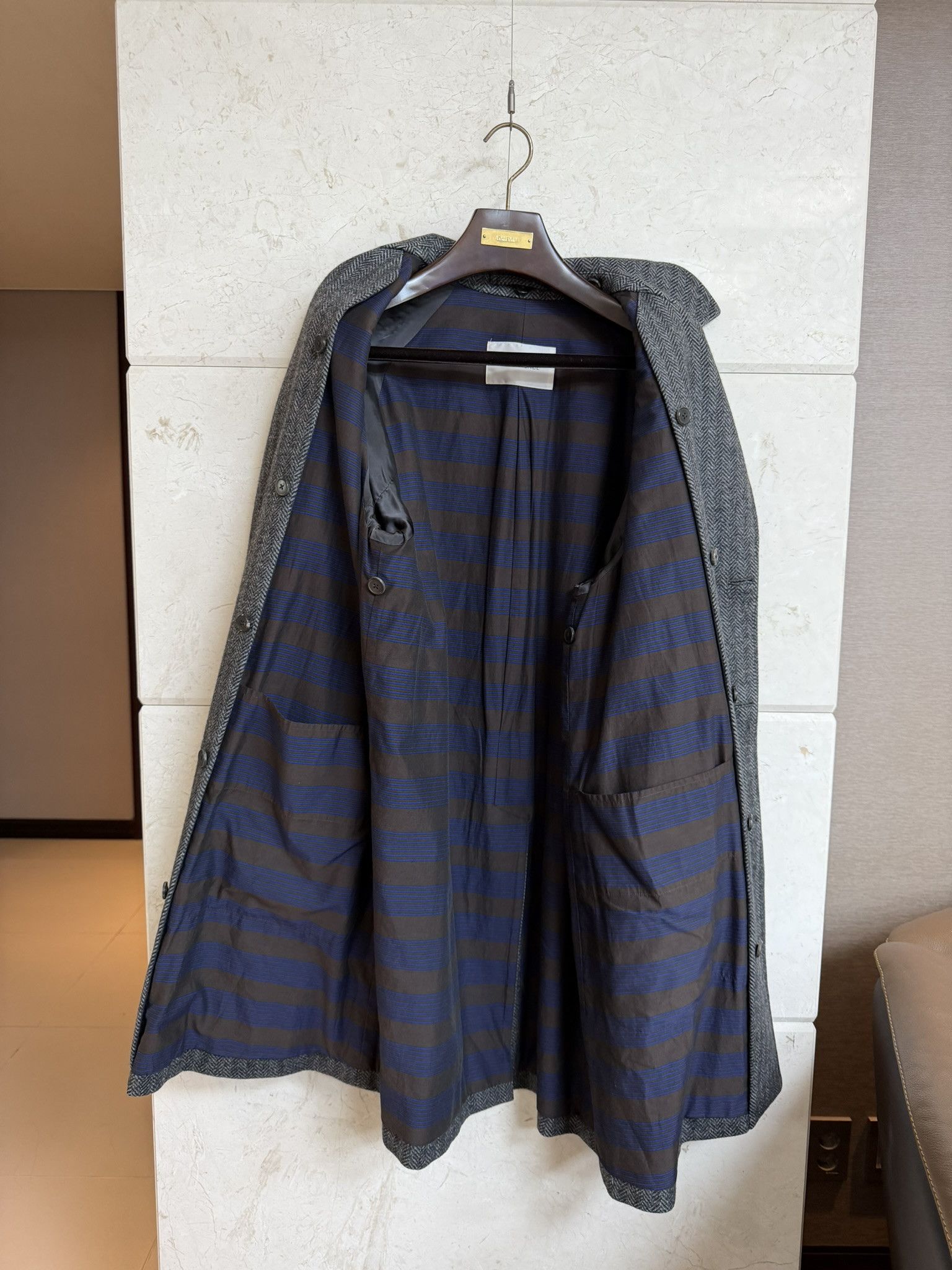 Other COHÉRENCE / CORB Chevron Tweed Grey Coat / M Size US M / EU 48-50 / 2 - 5 Thumbnail
