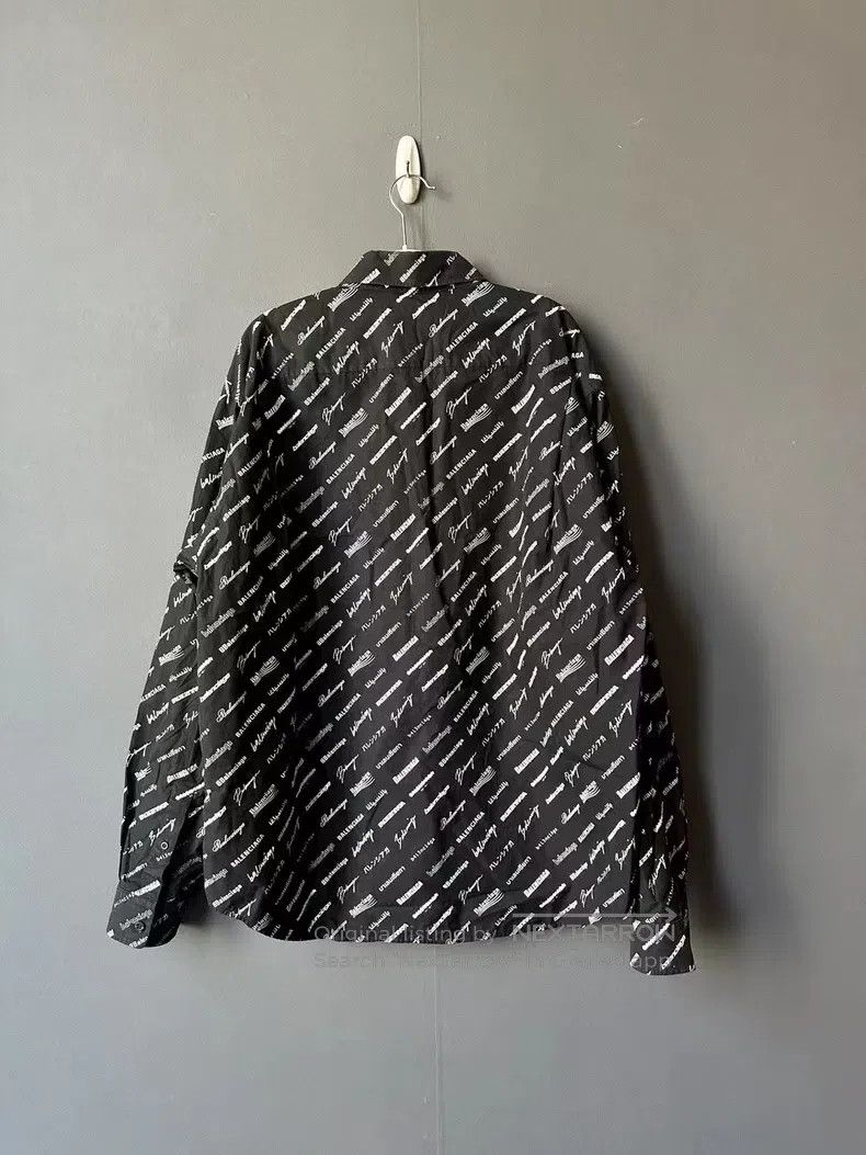 Balenciaga Balenciaga size 37 Bullet Screen Full Logo Shirt Size US M / EU 48-50 / 2 - 2 Thumbnail