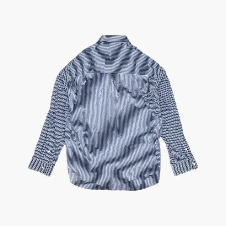 Balenciaga Balenciaga Balenciaga Blue Striped Long Sleeve Shirt -2507 Size US XS / EU 42 / 0 - 3 Thumbnail