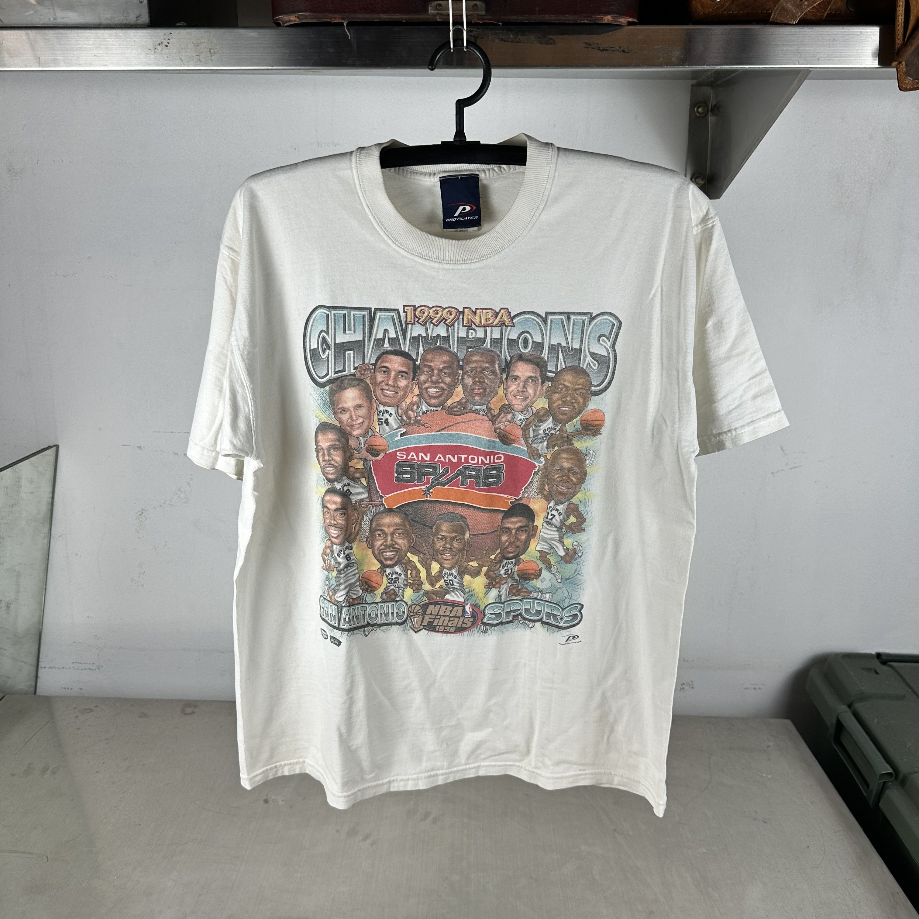 1999 San Antonio Spurs NBA Champions Caricature T-shirt