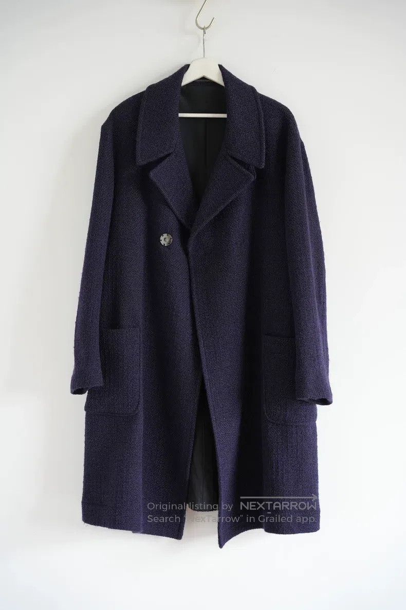 Yohji Yamamoto Yohji Yamamoto 12aw silver-button coarse-weave belt coat Size US M / EU 48-50 / 2 - 1 Thumbnail