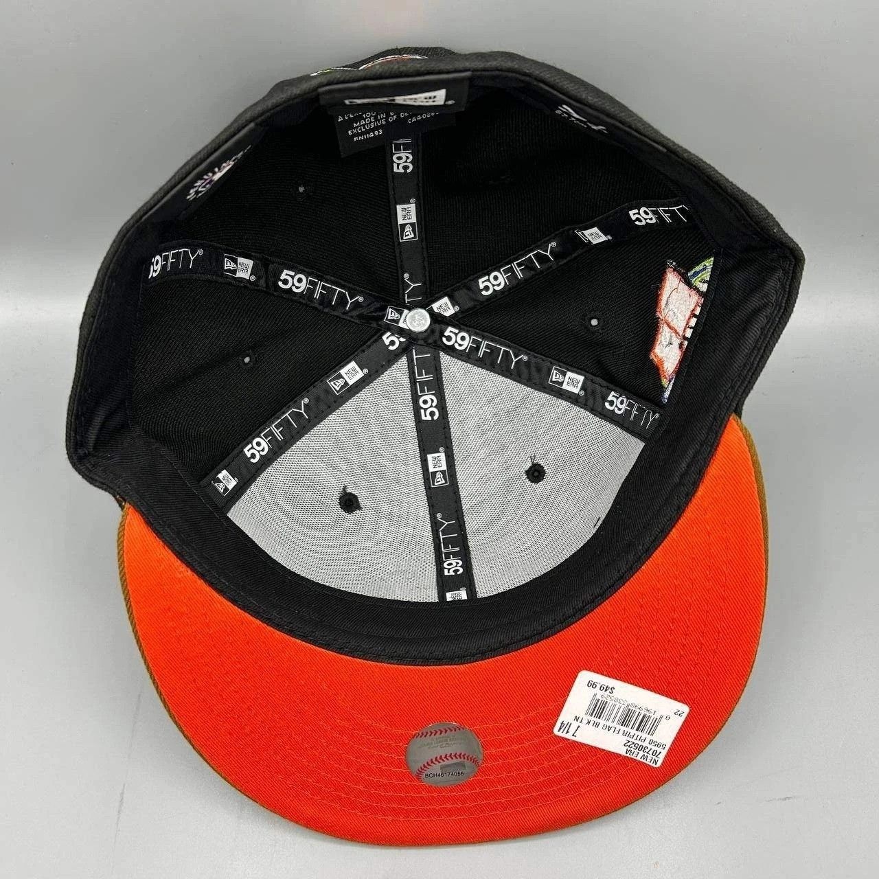 New Era Pittsburgh Pirates Hat Men 7 1/4 Black Brown MLB Fitted Cap Size ONE SIZE - 7 Thumbnail