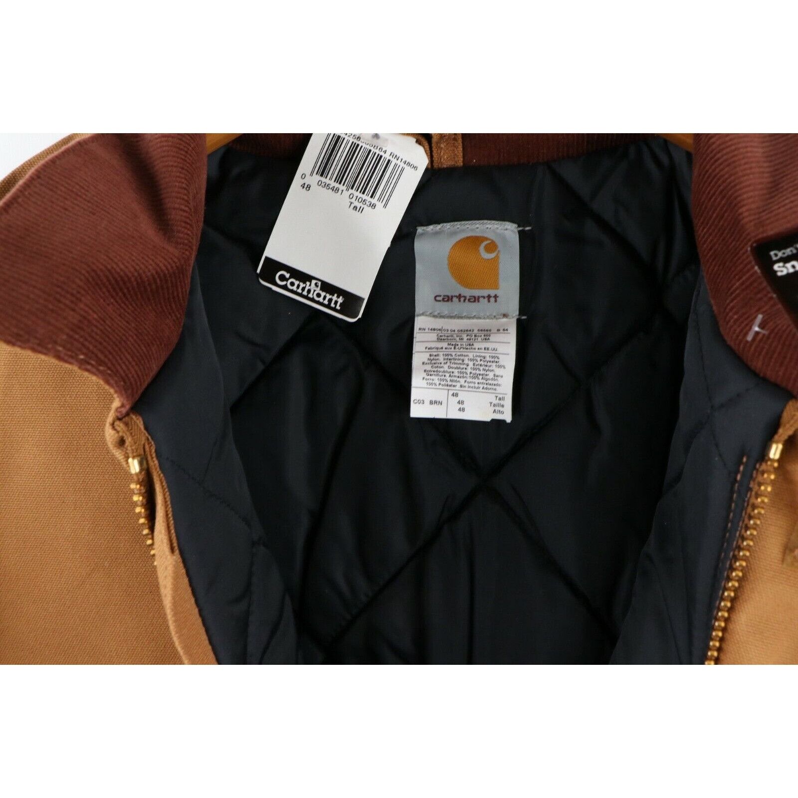 Carhartt NOS Vintage 90s Carhartt Arctic Lined Corduroy Jacket Size US XL / EU 56 / 4 - 4 Thumbnail