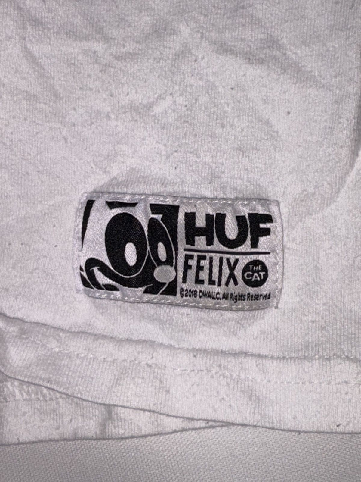 Huf HUF X Felix The Cat Small Chest Back Graphic White T-Shirt Size US M / EU 48-50 / 2 - 3 Thumbnail