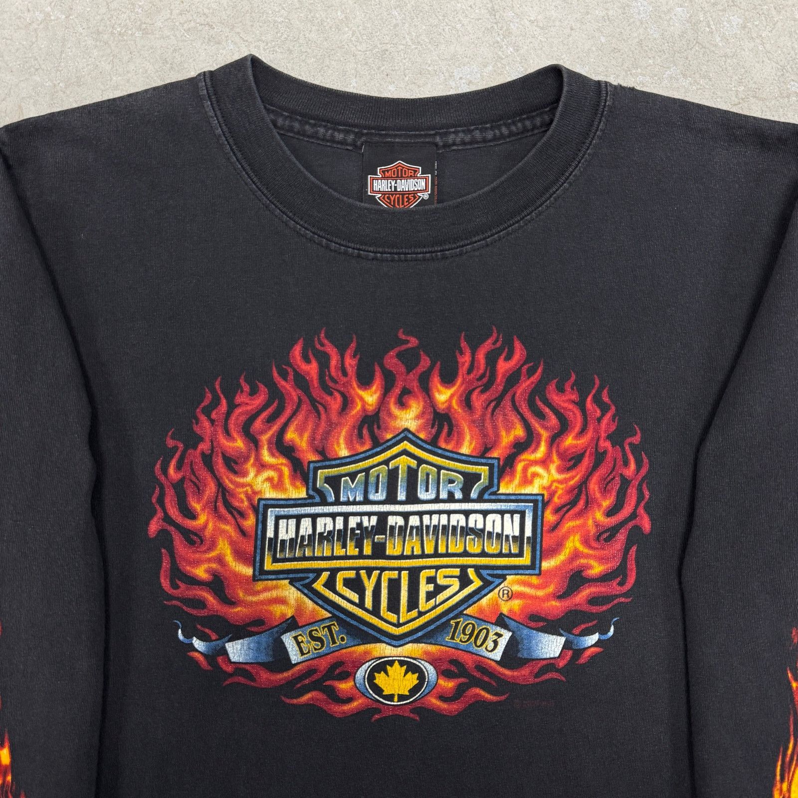 Harley Davidson Vintage Harley Davidson Flame Longsleeve Size US S / EU 44-46 / 1 - 3 Thumbnail