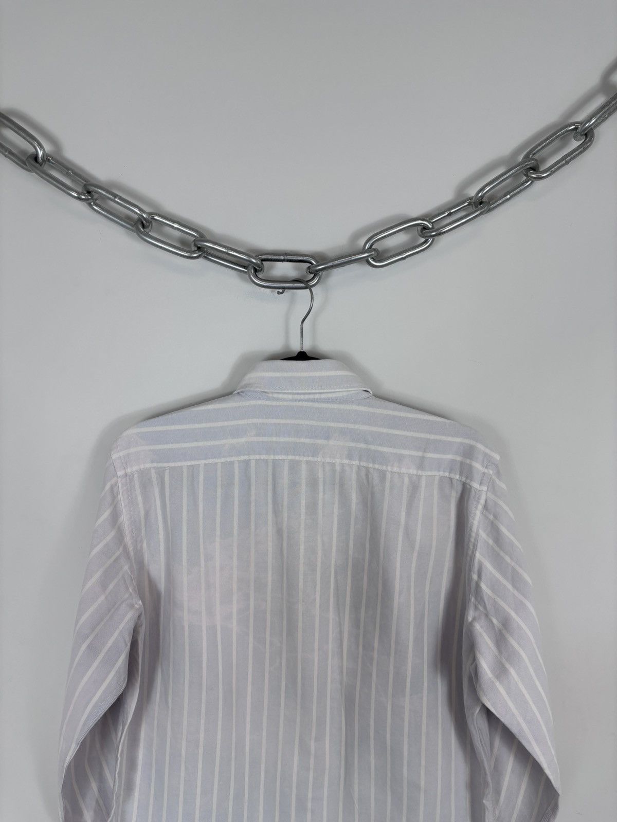 Etro Etro Milano Men’s White/Blue Striped Long Sleeve Shirt Size US L / EU 52-54 / 3 - 20 Thumbnail