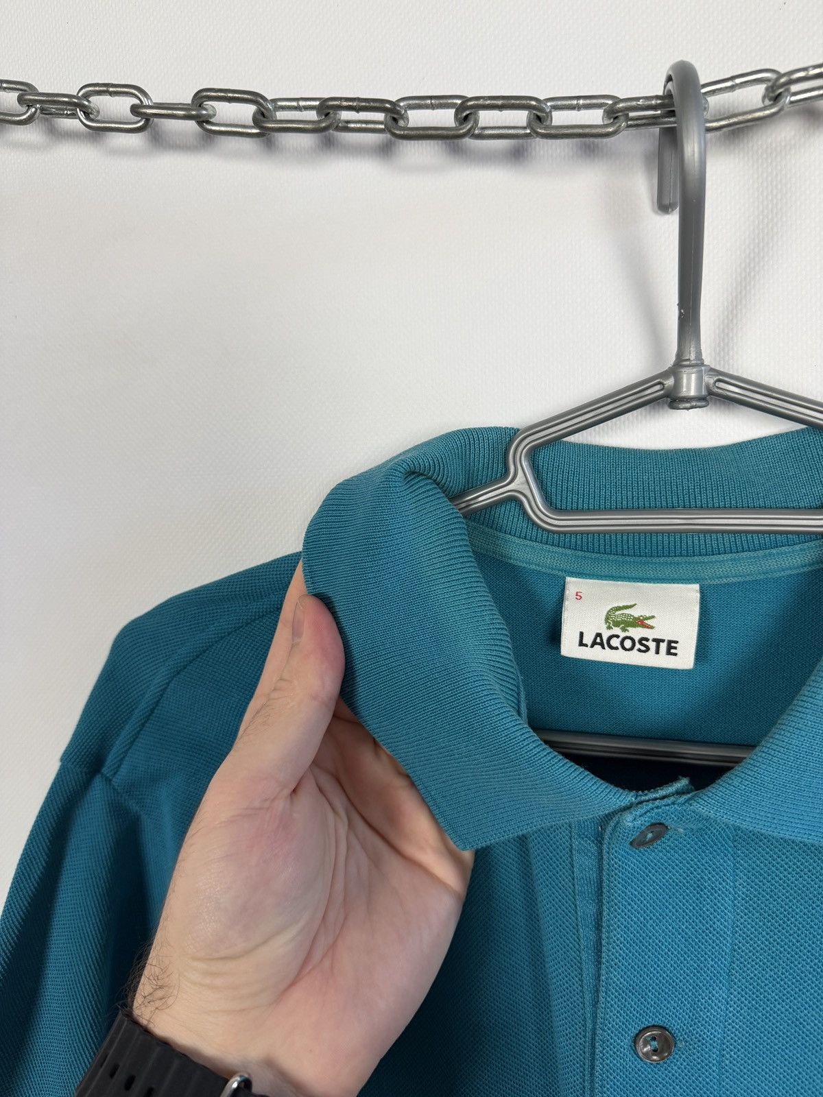 Lacoste Lacoste Short Sleeve Polo Shirt Vintage Blue Size 5 (Large) Size US L / EU 52-54 / 3 - 14 Thumbnail