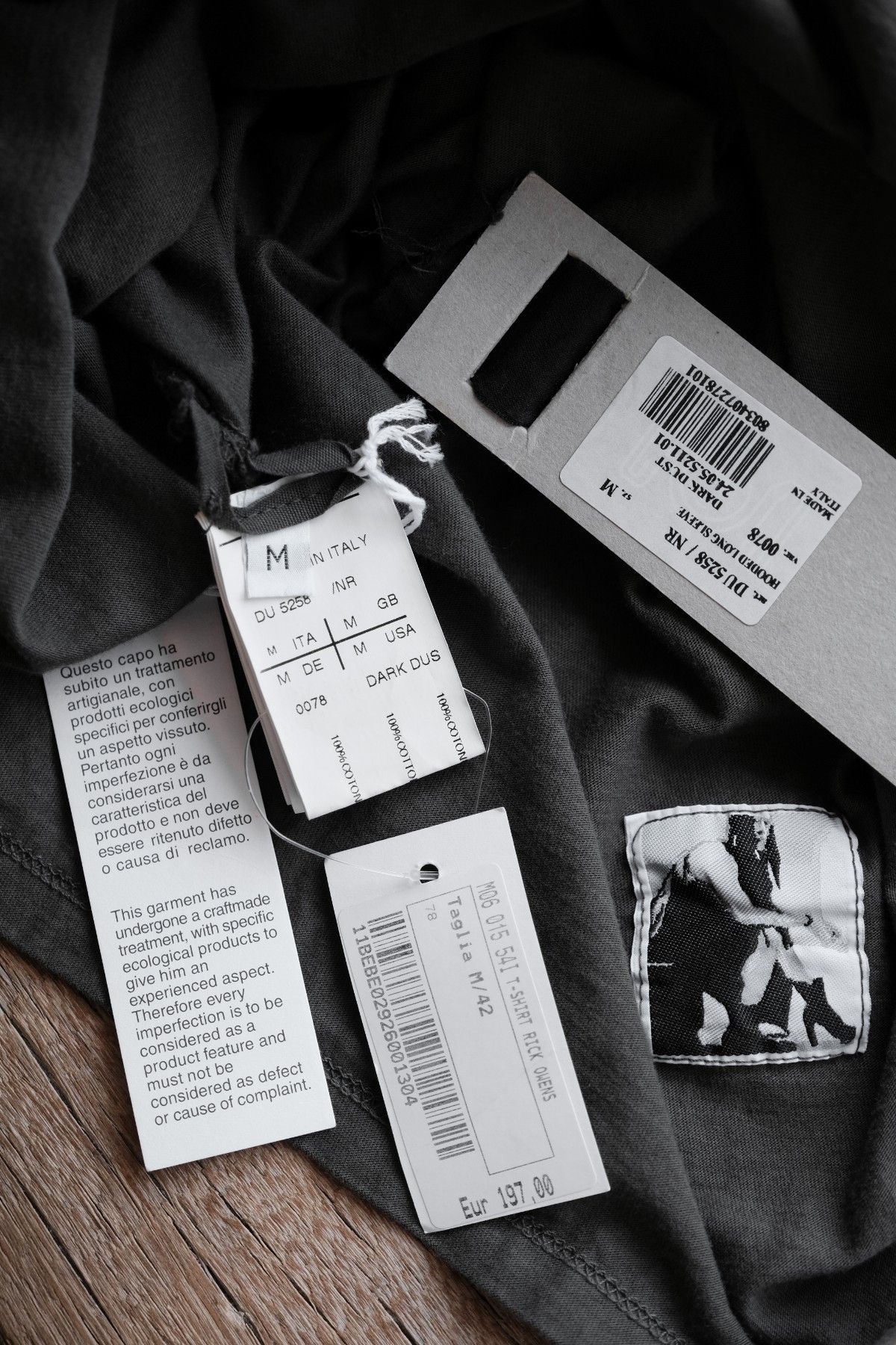 Rick Owens Drkshdw RICK OWENS DRKSHDW Pullover Hoodie-DARK DUST Size US M / EU 48-50 / 2 - 6 Thumbnail