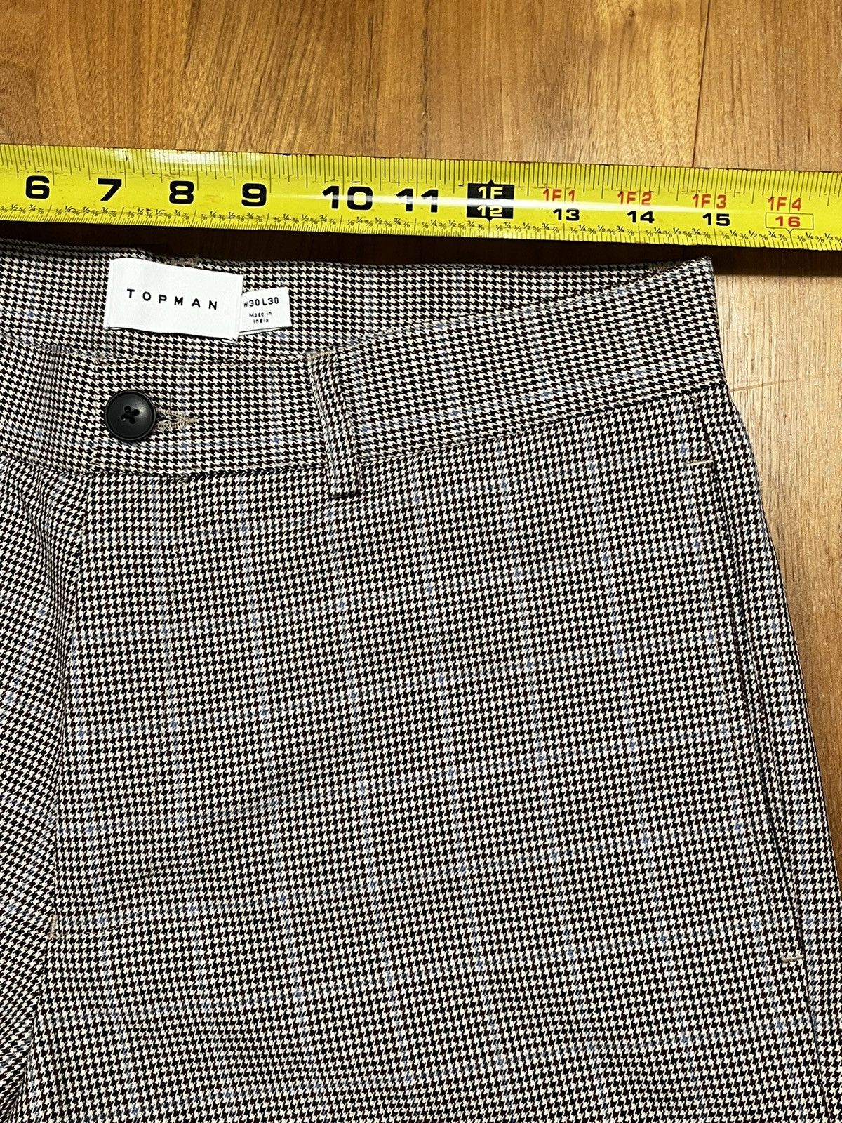 Topman Topman Houndstooth Wide Leg Pants Size US 30 / EU 46 - 3 Thumbnail