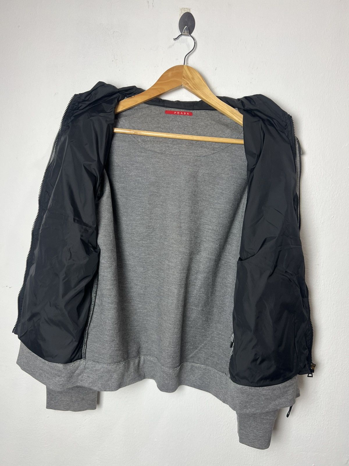Prada Prada Technical Cotton Zip-Up Hoodie Size US XL / EU 56 / 4 - 17 Thumbnail