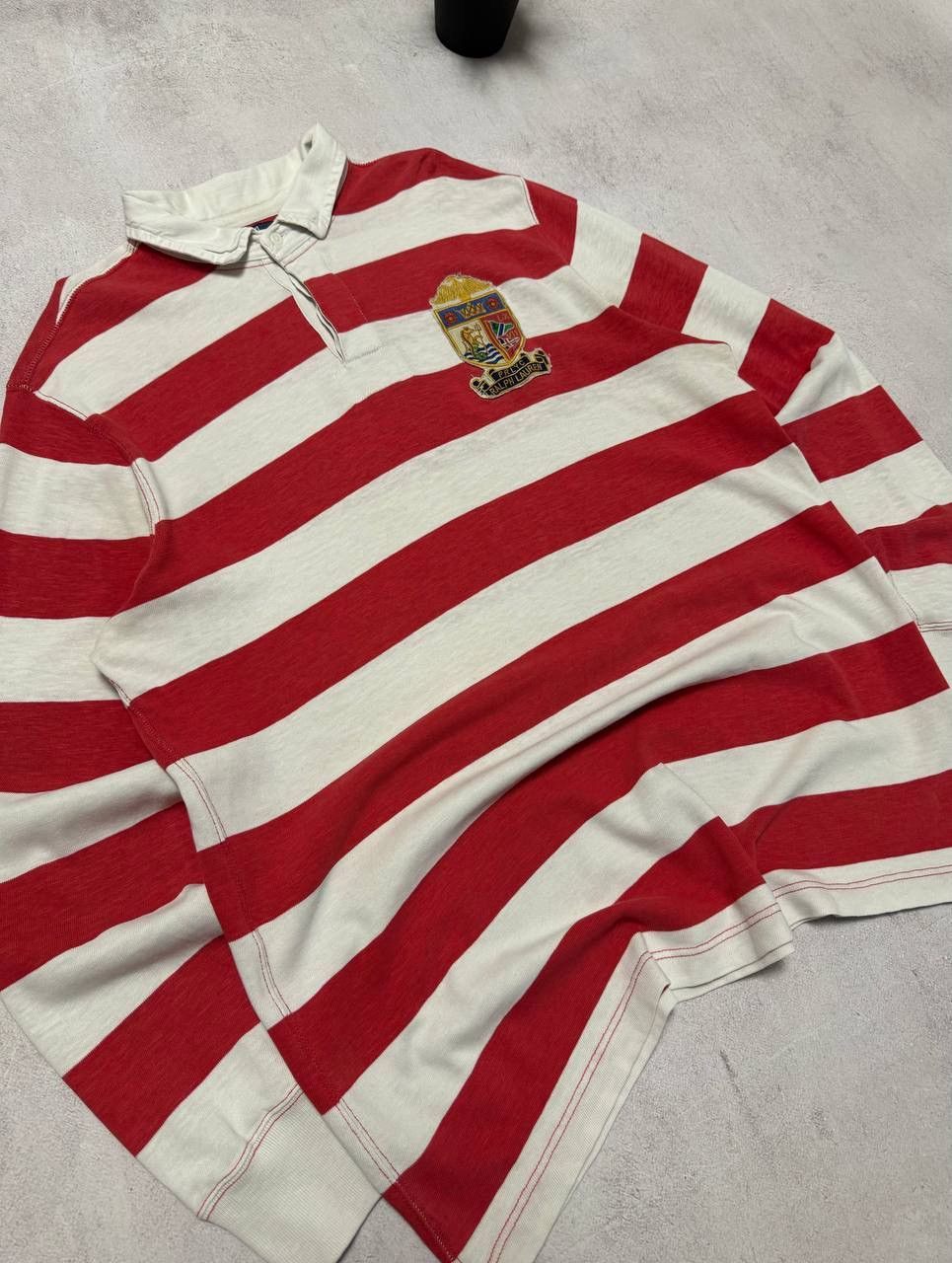 Vintage Vintage Polo Ralph Lauren Rugby Striped Sweatshirt Y2K 90s Size US XL / EU 56 / 4 - 3 Thumbnail