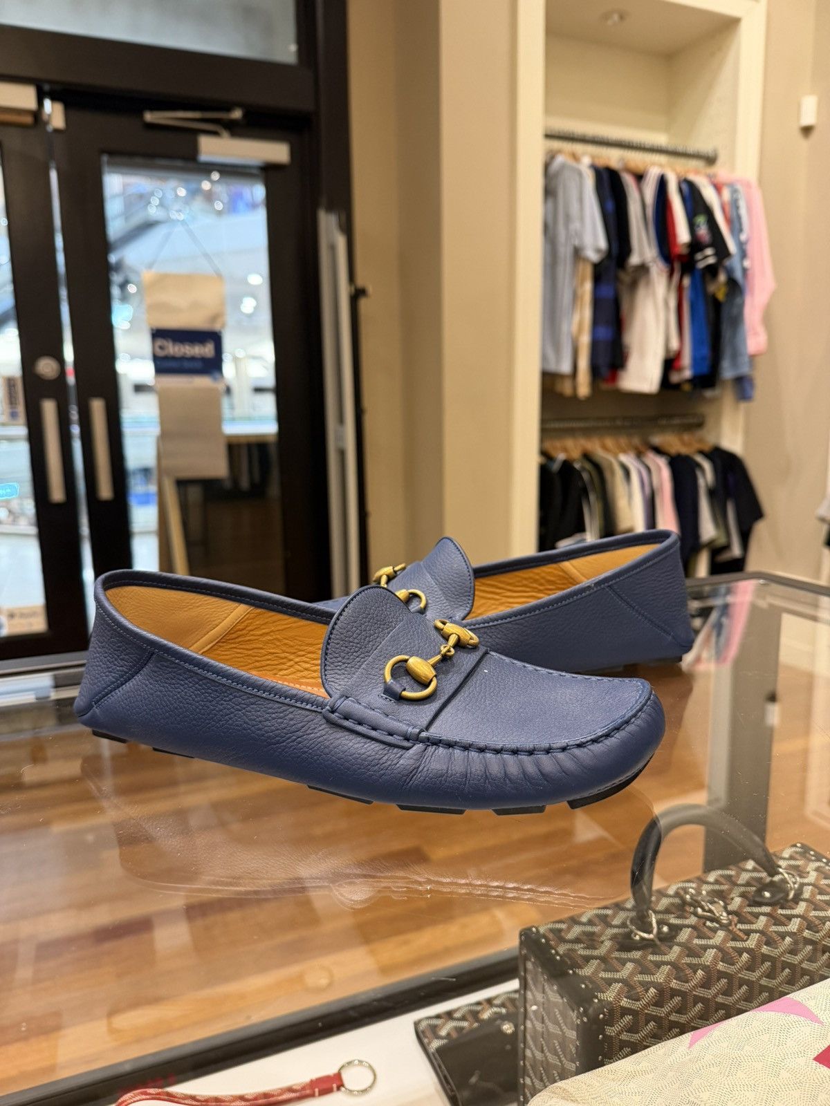 Gucci Gucci Horsebit Blue Leather Moccasin Loafer Size US 8 / EU 41 - 2 Thumbnail