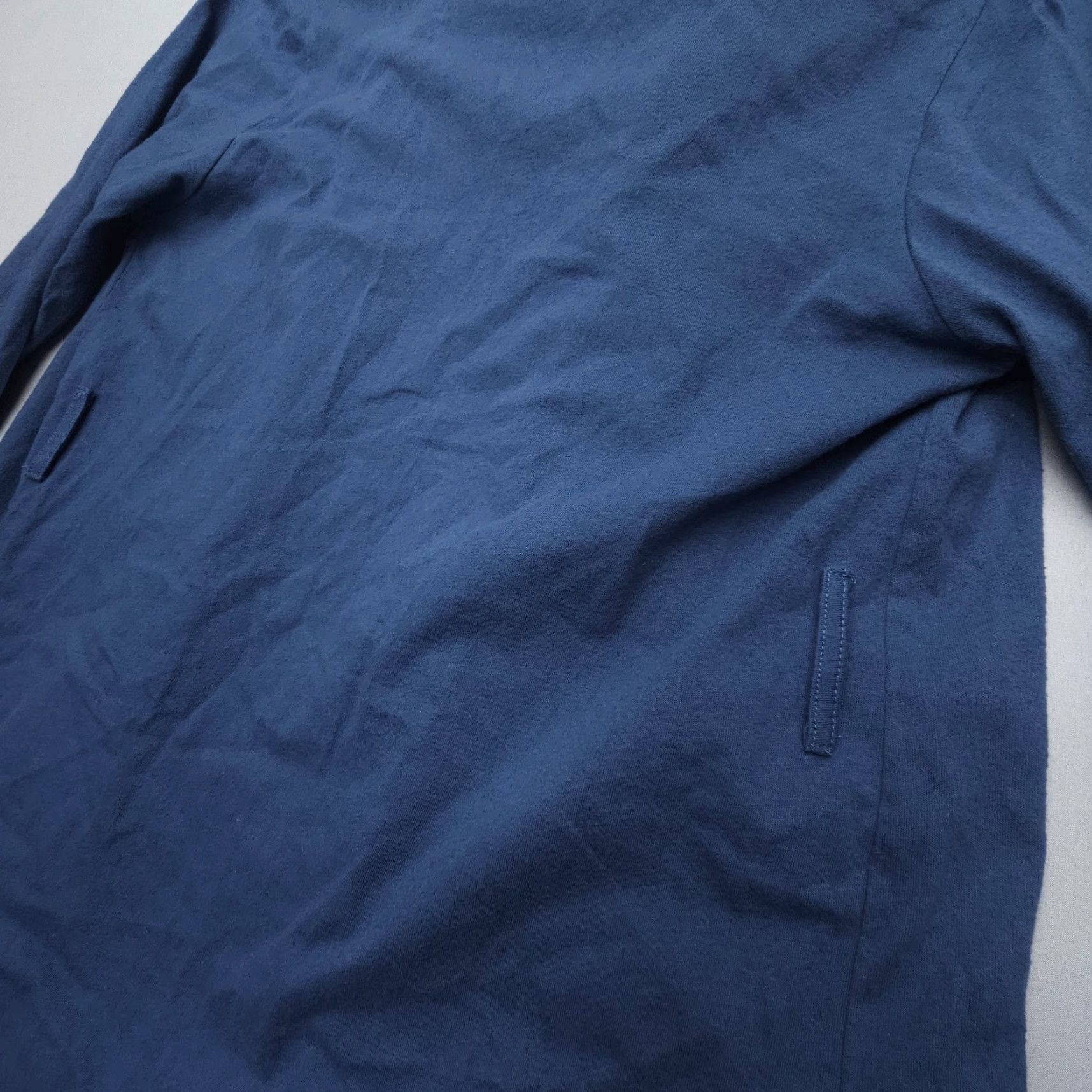 Vintage PACT Organic L96602 Robe Womens XS Blue Cotton Piping Trim Pocket No Belt Size ONE SIZE - 7 Thumbnail