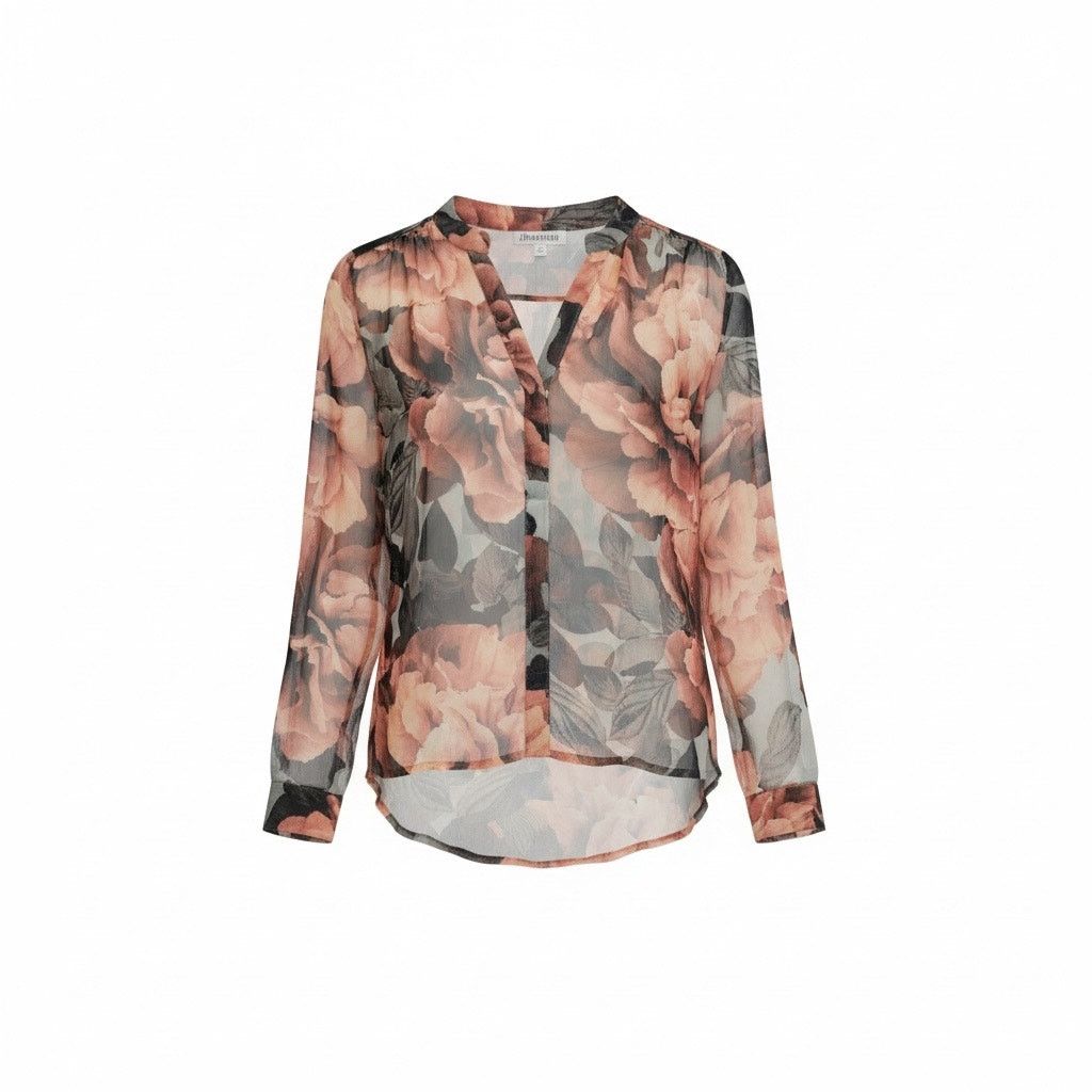 Jennifer Lopez Jennifer Lopez Floral Sheer Blouse XS Long Sleeve Size XS / US 0-2 / IT 36-38 - 1 Thumbnail