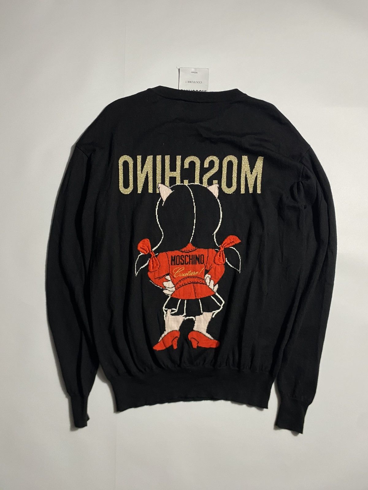 Moschino MOSCHINO-LOONEY TUNES CREWNECK WOOL KNIT SWEATER PORKY PIG Size M / US 6-8 / IT 42-44 - 2 Thumbnail