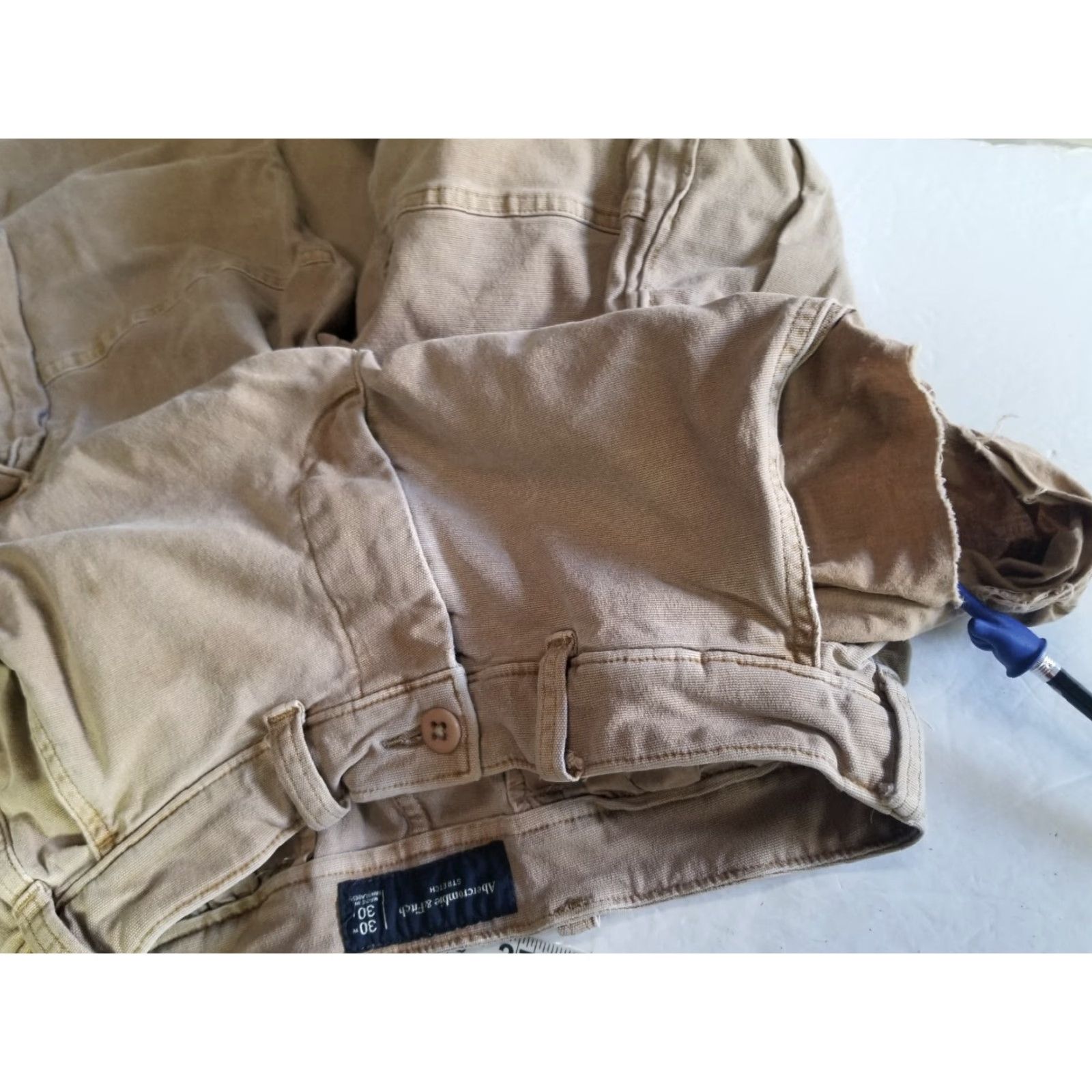 Abercrombie & Fitch Abercrombie & Fitch Men 30R Tan Khaki Paratrooper Cargo Y2K Hiking Pants See Pic Size US 30 / EU 46 - 7 Thumbnail
