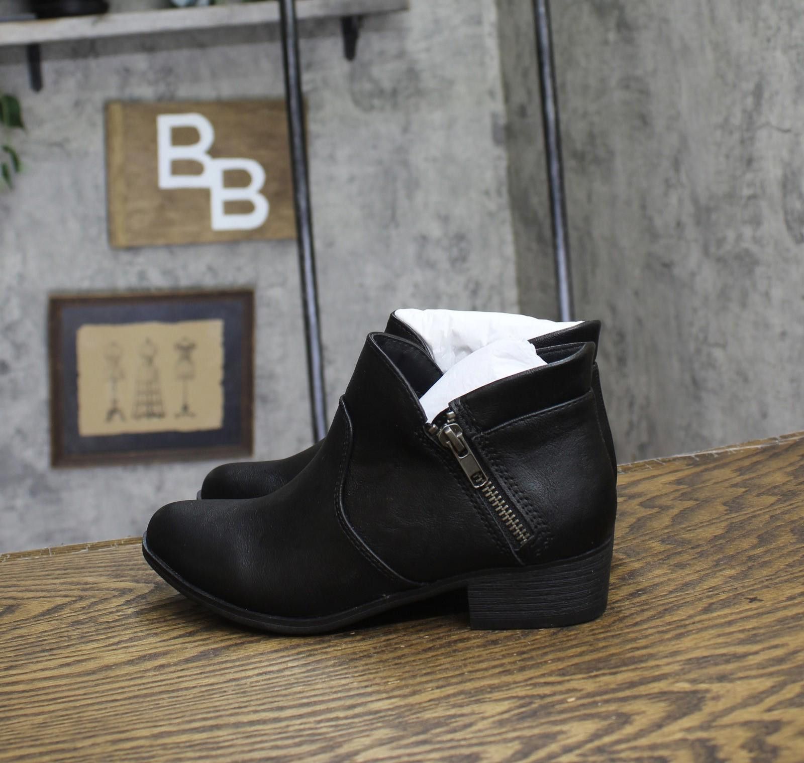Other Nwt Sun + Stone Leather Ankle Boots 10017856000 Black 5m Size US 5 / IT 35 - 2 Thumbnail
