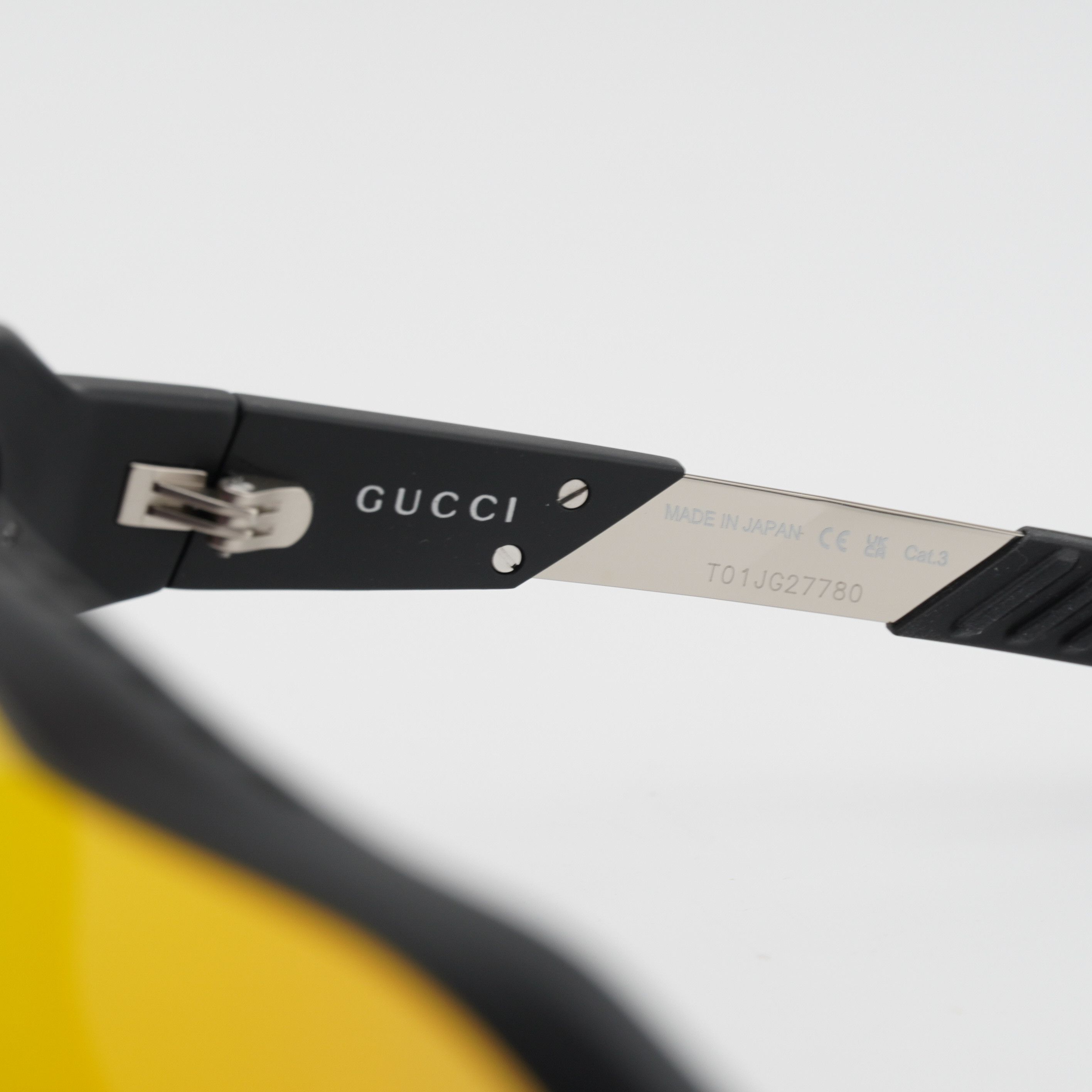 Gucci Gucci GG2017S 004 Sunglasses Black / Orange Shield Frame Size ONE SIZE - 3 Thumbnail