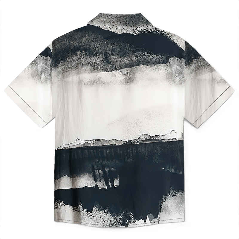 The Unbranded Brand Black & White Moon Print Shirt Size US M / EU 48-50 / 2 - 2 Thumbnail