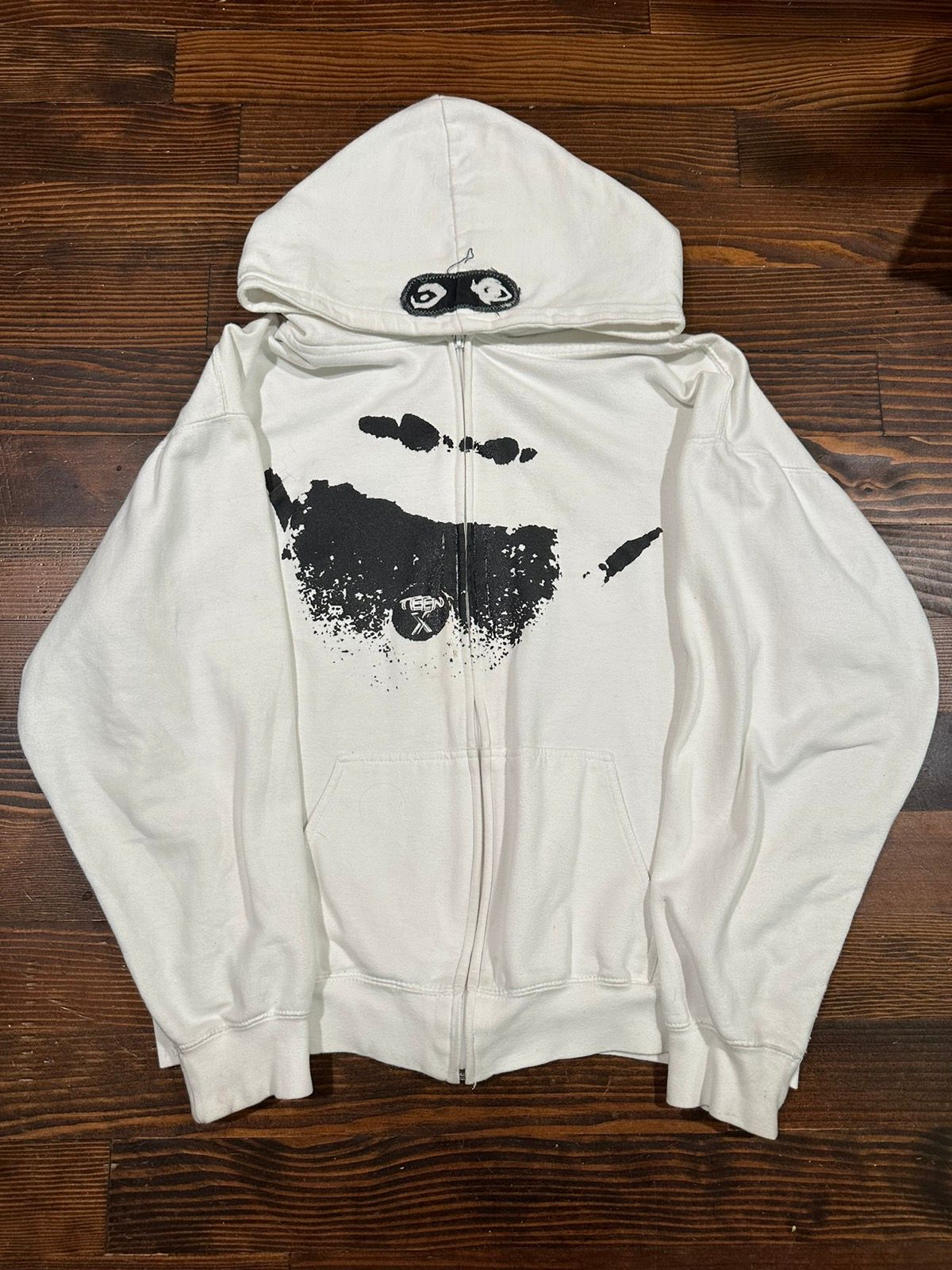 Pre-owned Actual Hate X Ken Carson Teen X White Zip Up Hoodie