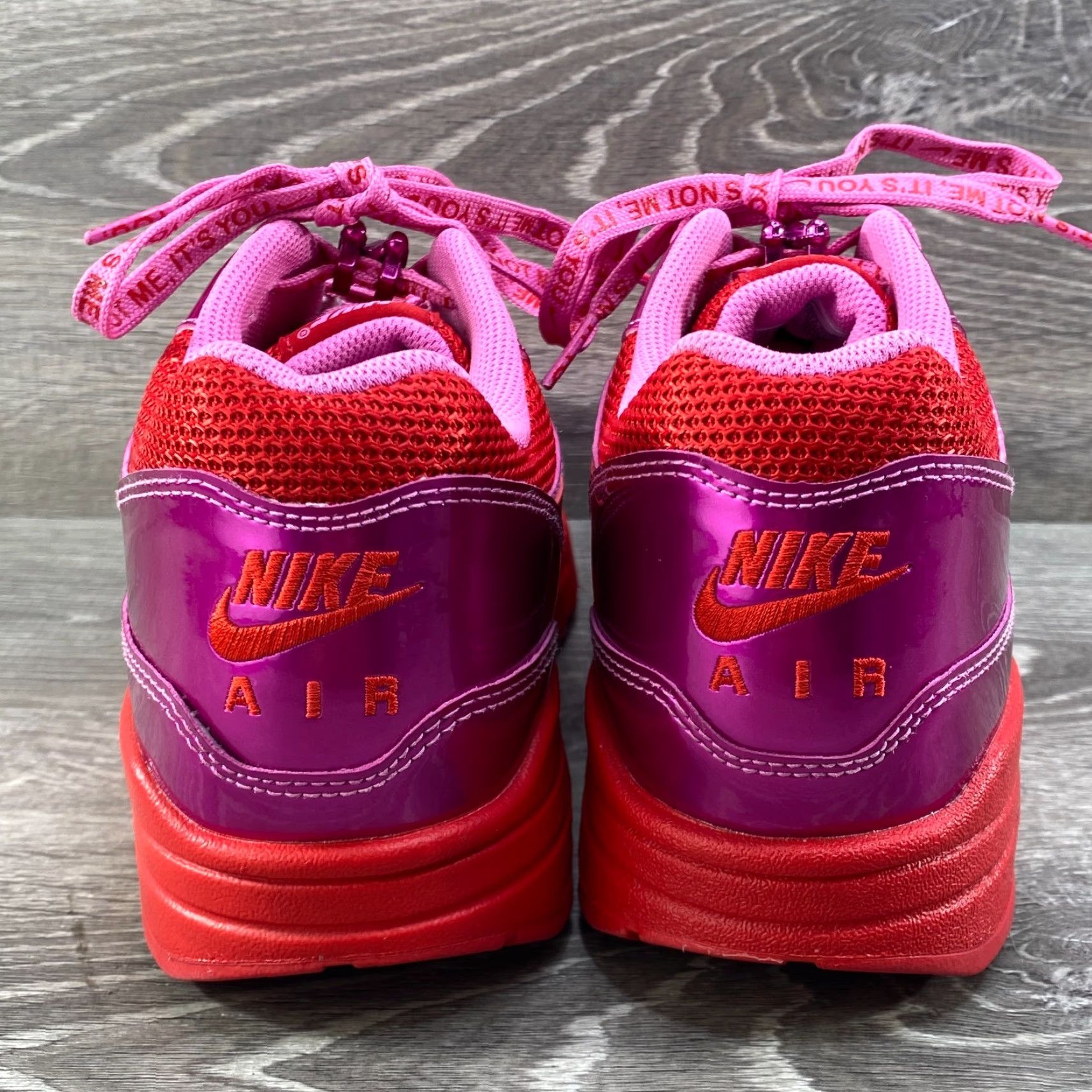 Nike Nike Air Max 1 Mens 12.5 Womens 14 PRM Valentine's Day Love Playful Pink Red NEW Nike Air Max 1 Sneaker Womens Mens 12.5 14 Size US 12 / IT 42 - 6 Thumbnail