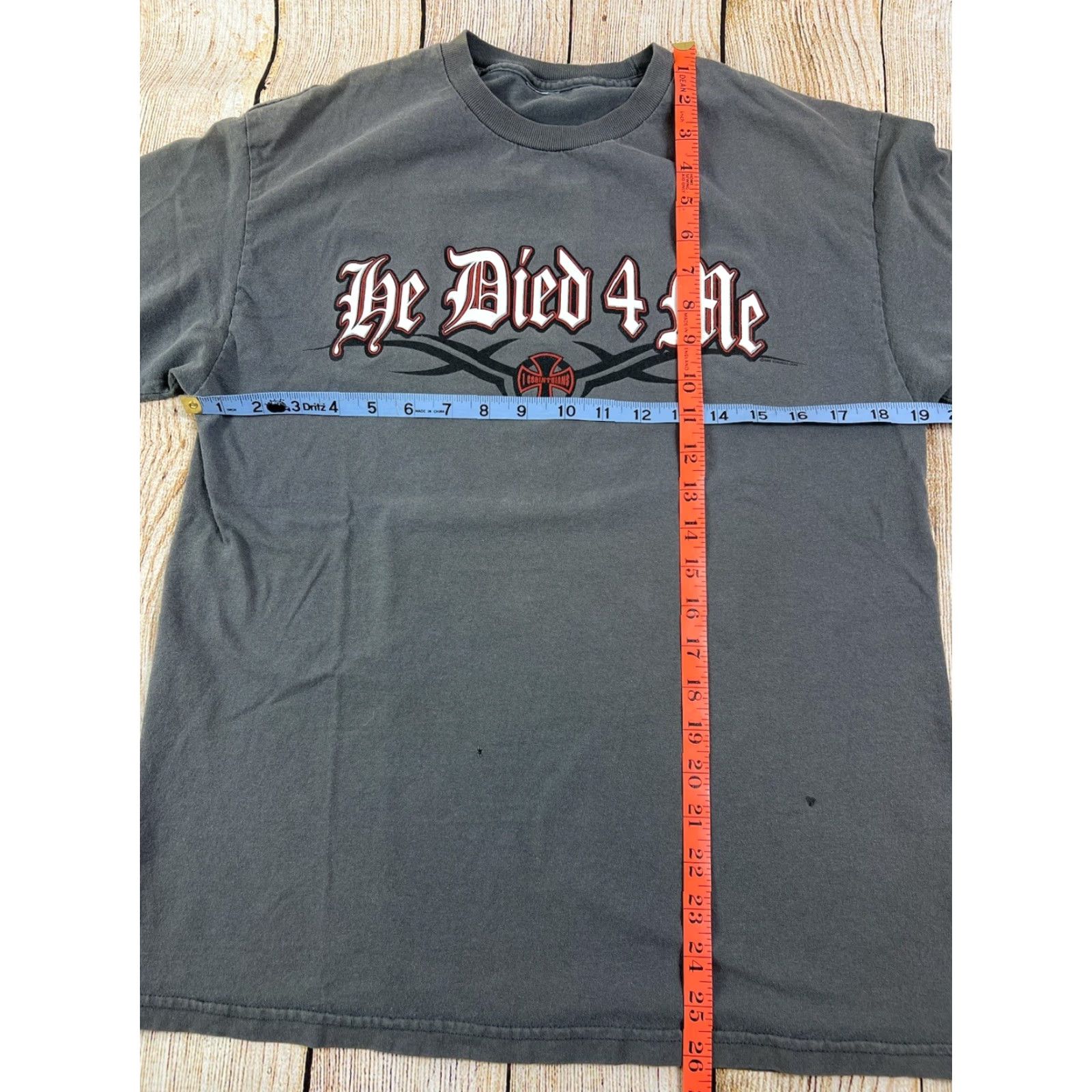 Alife Y2K Jesus Biker Choppers Parody Gray T Shirt Medium Mens Humor 4 Life He Died 4 Me Christ 4 Life Size US M / EU 48-50 / 2 - 7 Thumbnail