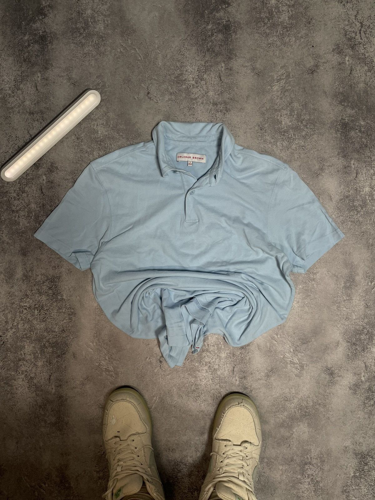 Orlebar Brown Orlebar Brown Tailored Fit Sky Cotton Pique Polo M Size US M / EU 48-50 / 2 - 1 Thumbnail