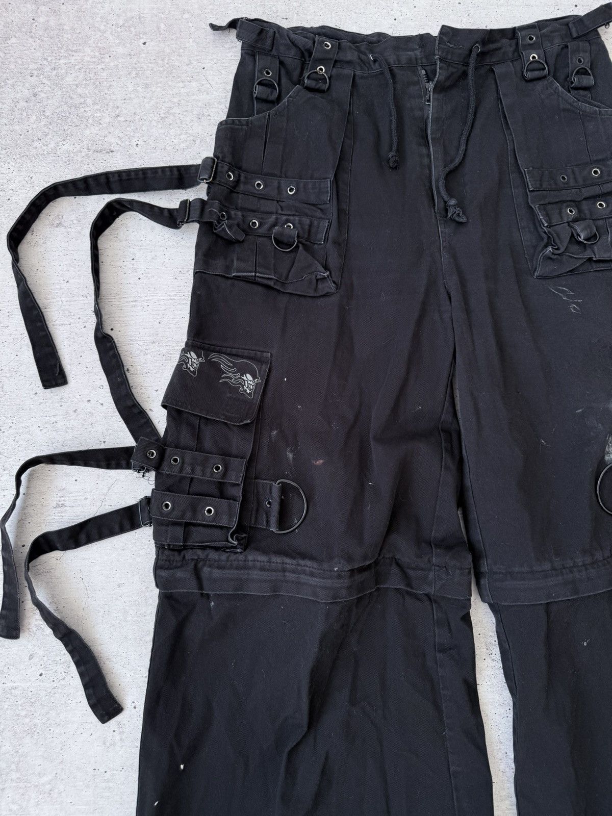 Other Vintage Y2K Cyber Goth Bondage Cargo Pants Multi Pocket Size US 33 - 12 Thumbnail