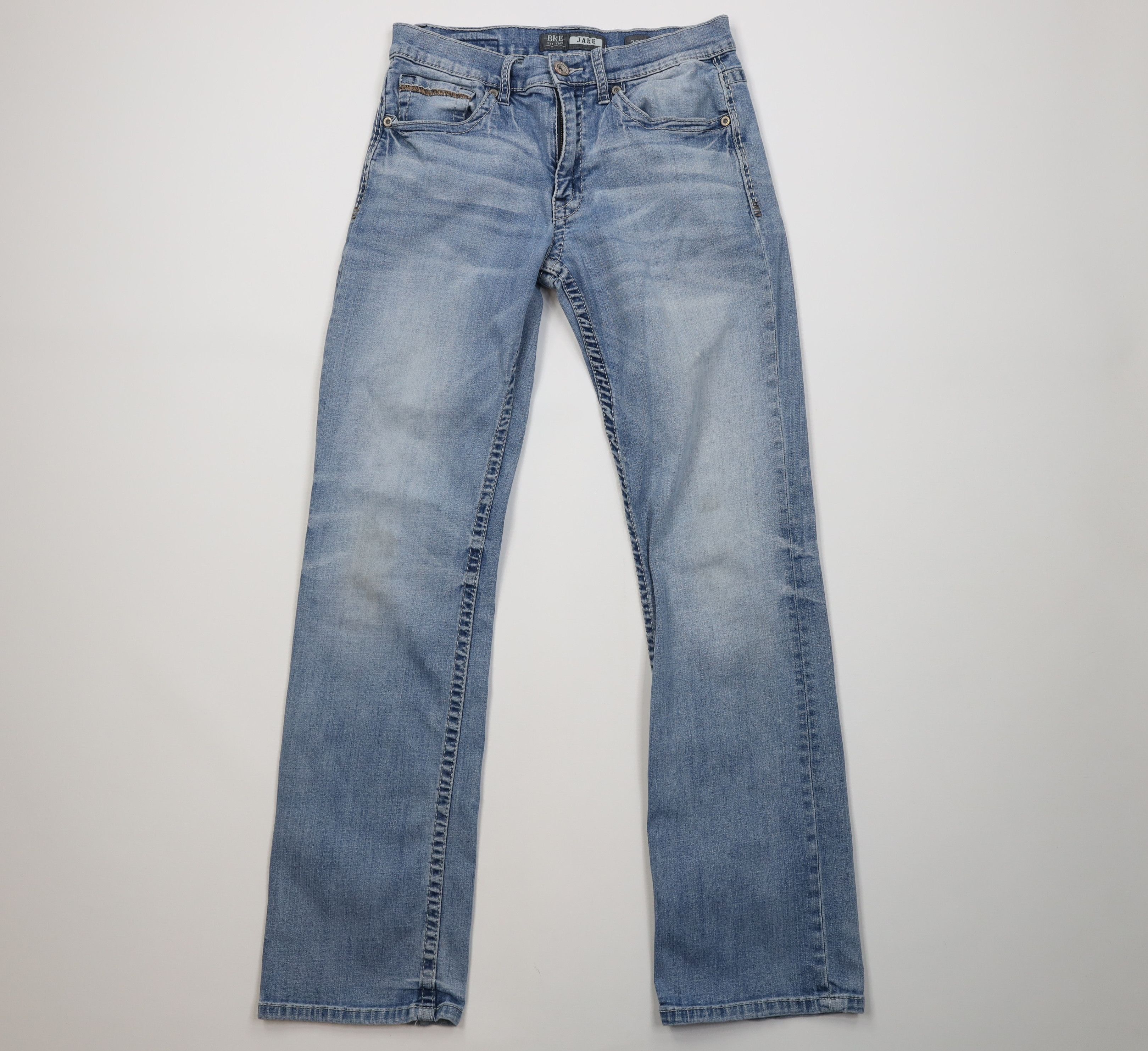 Buckle BKE Thick Stitch Jake Bootleg Denim Jeans Stretch